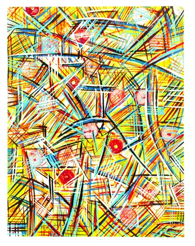 THE SUNNY SIDE STRUCTURE, abstract painting by Jamie Robbins