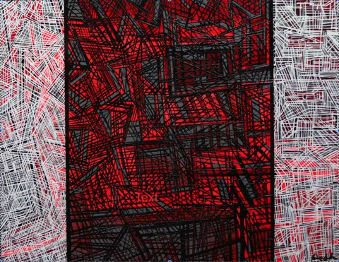 THE CENTERED COMPLEXION, abstract painting by Jamie Robbins